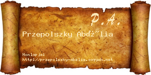 Przepolszky Abélia névjegykártya